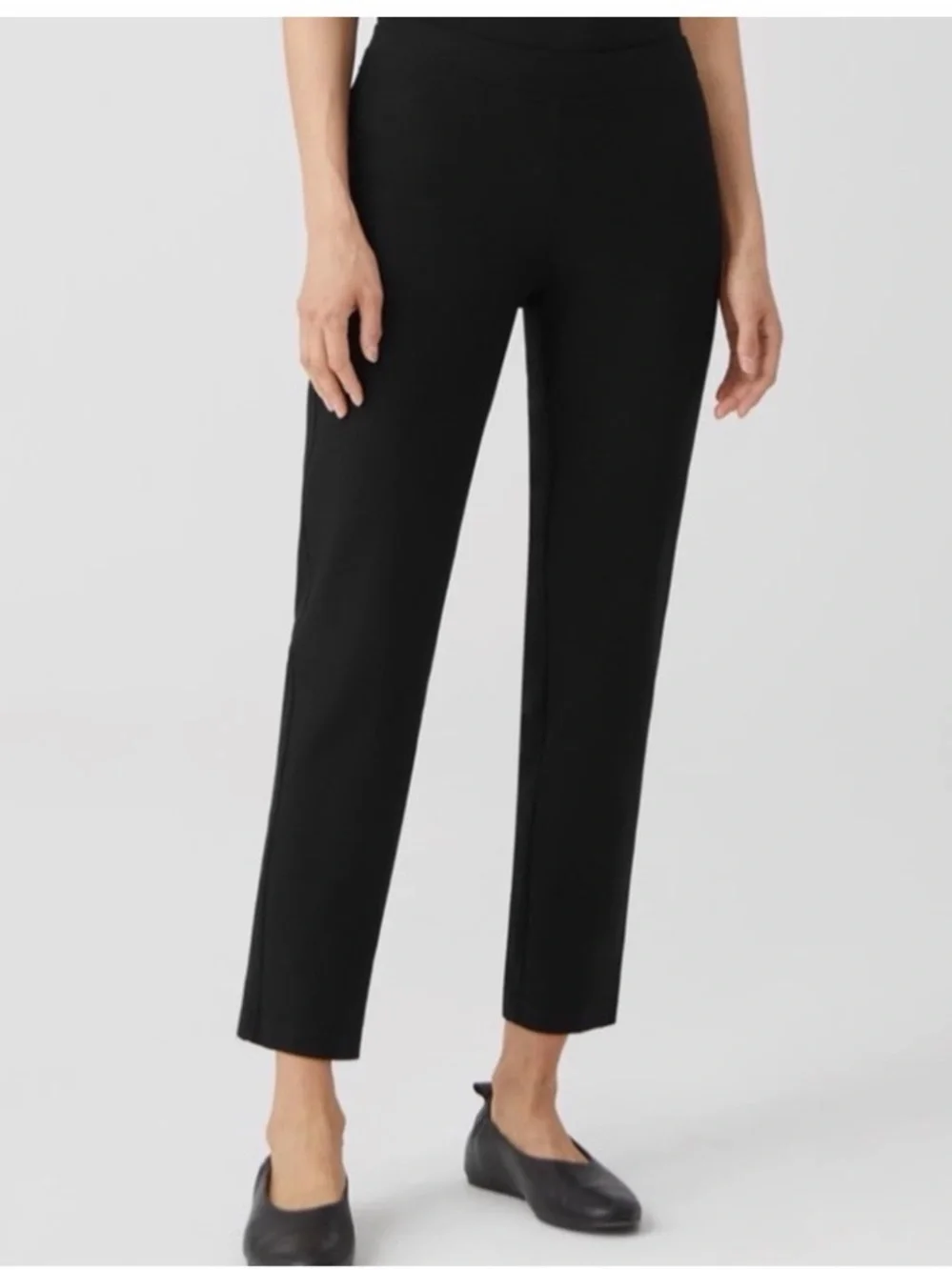 Eileen Fisher Stretch Crepe Tapered Ankle Pant